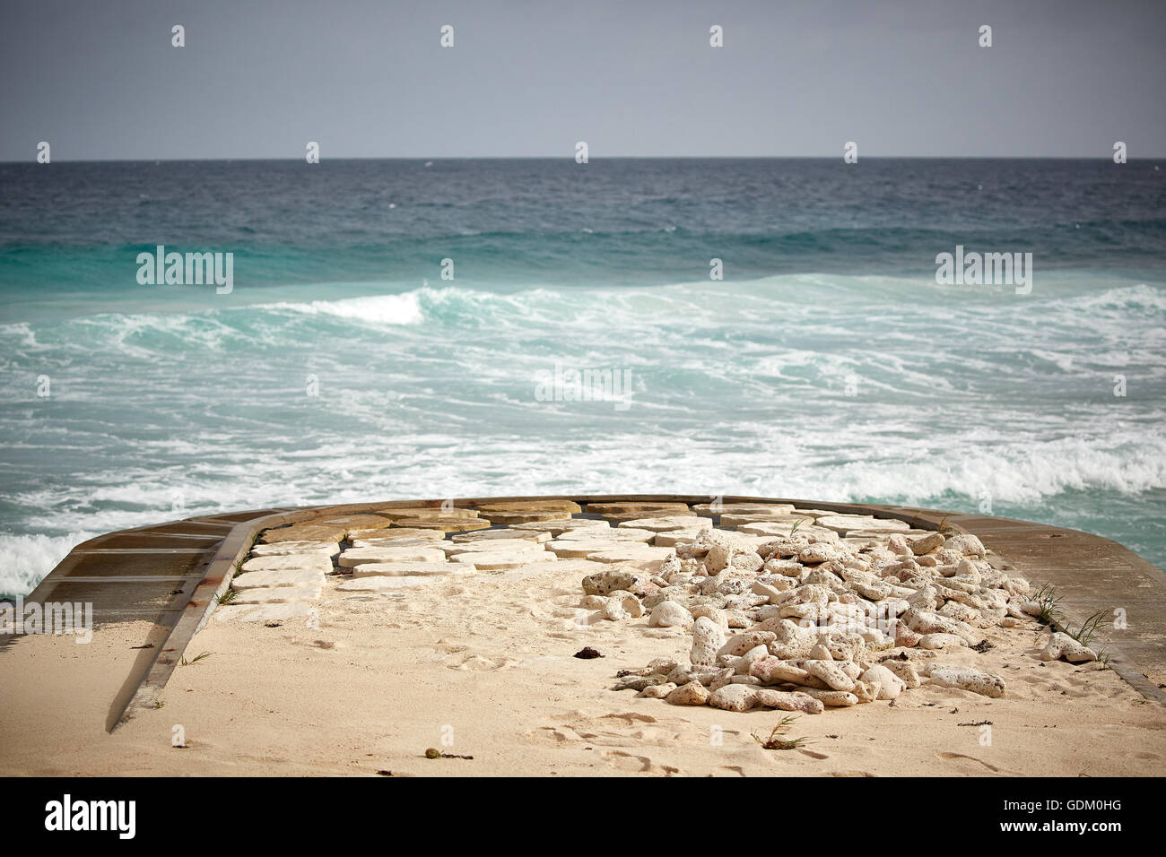 Die kleinen Antillen Barbados Pfarrkirche Sankt Michael Westindien Hauptstadt Bridgetown Rockley Worthing Bereich Strandhotel auf Strand coa Stockfoto