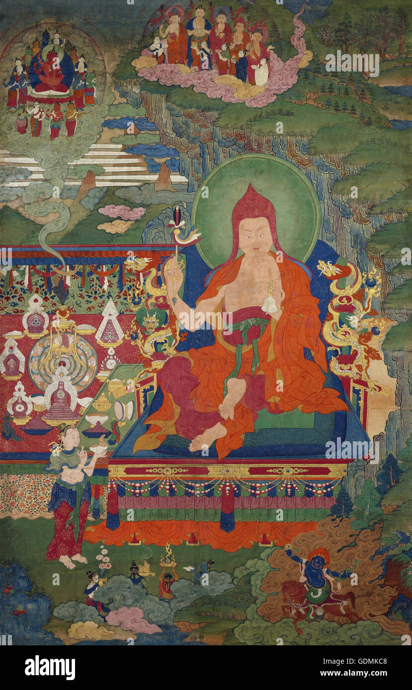 Lama Ritual beteiligt Stockfoto