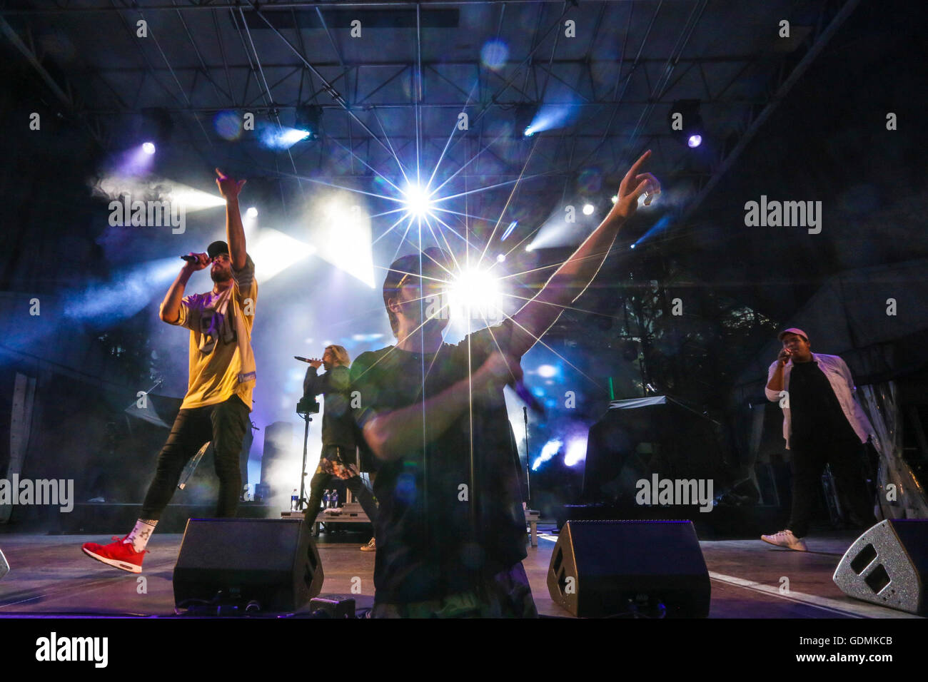 Toten Obies führt bei dem Festival d'ete de Québec in Québec (Stadt) Mittwoch, 13. Juli 2016. Stockfoto