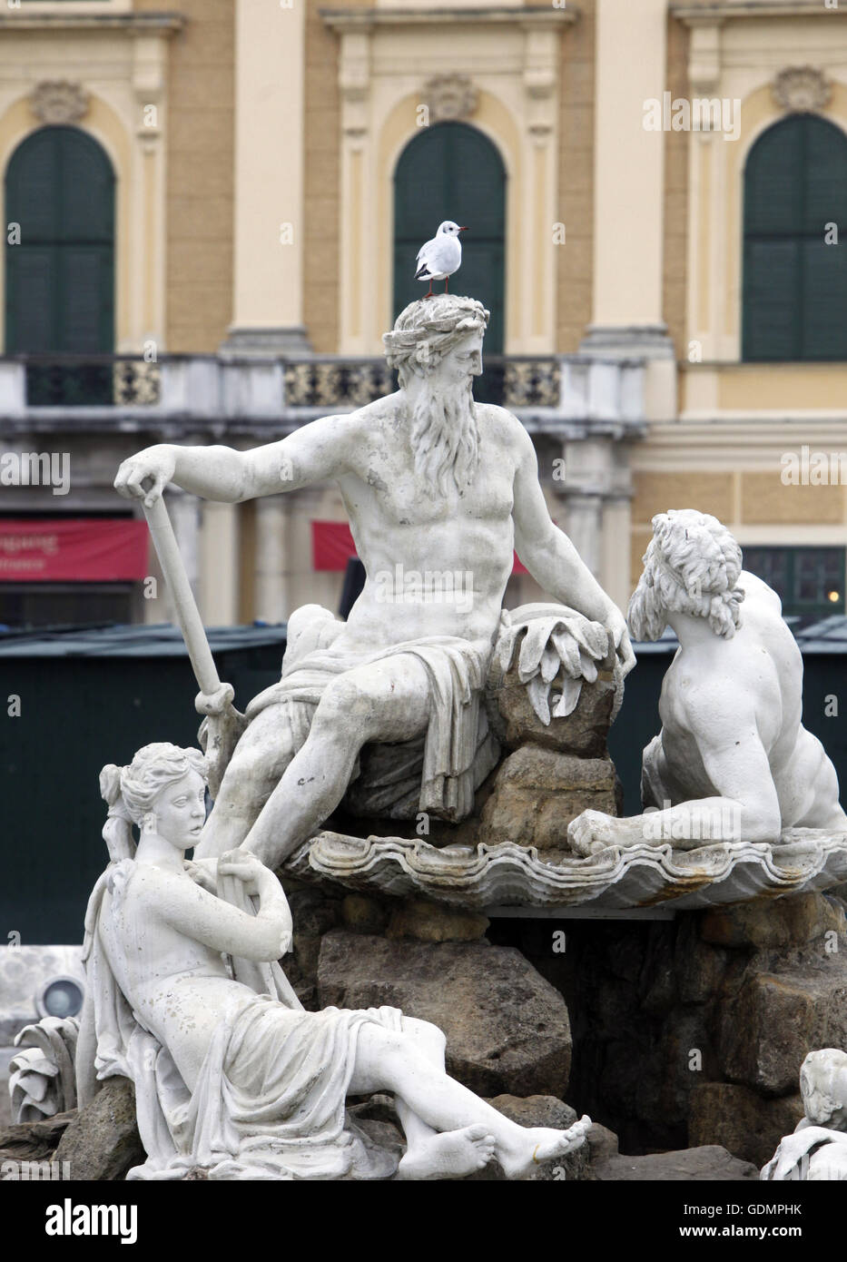 Wien - Brunnen im Schloss Schönbrunn Stockfoto