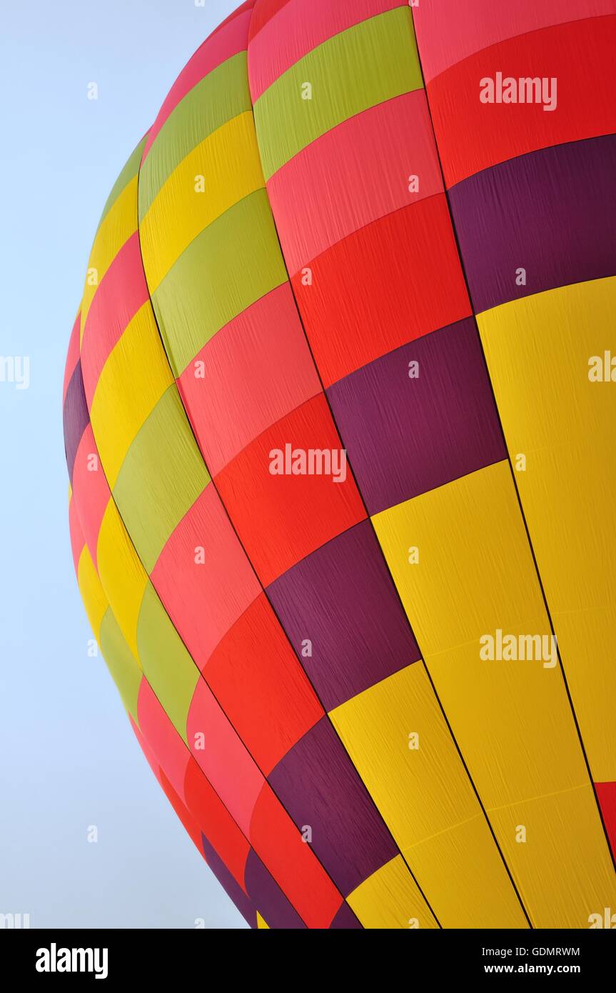 Bunte Muster von einem Heißluftballon Stockfoto