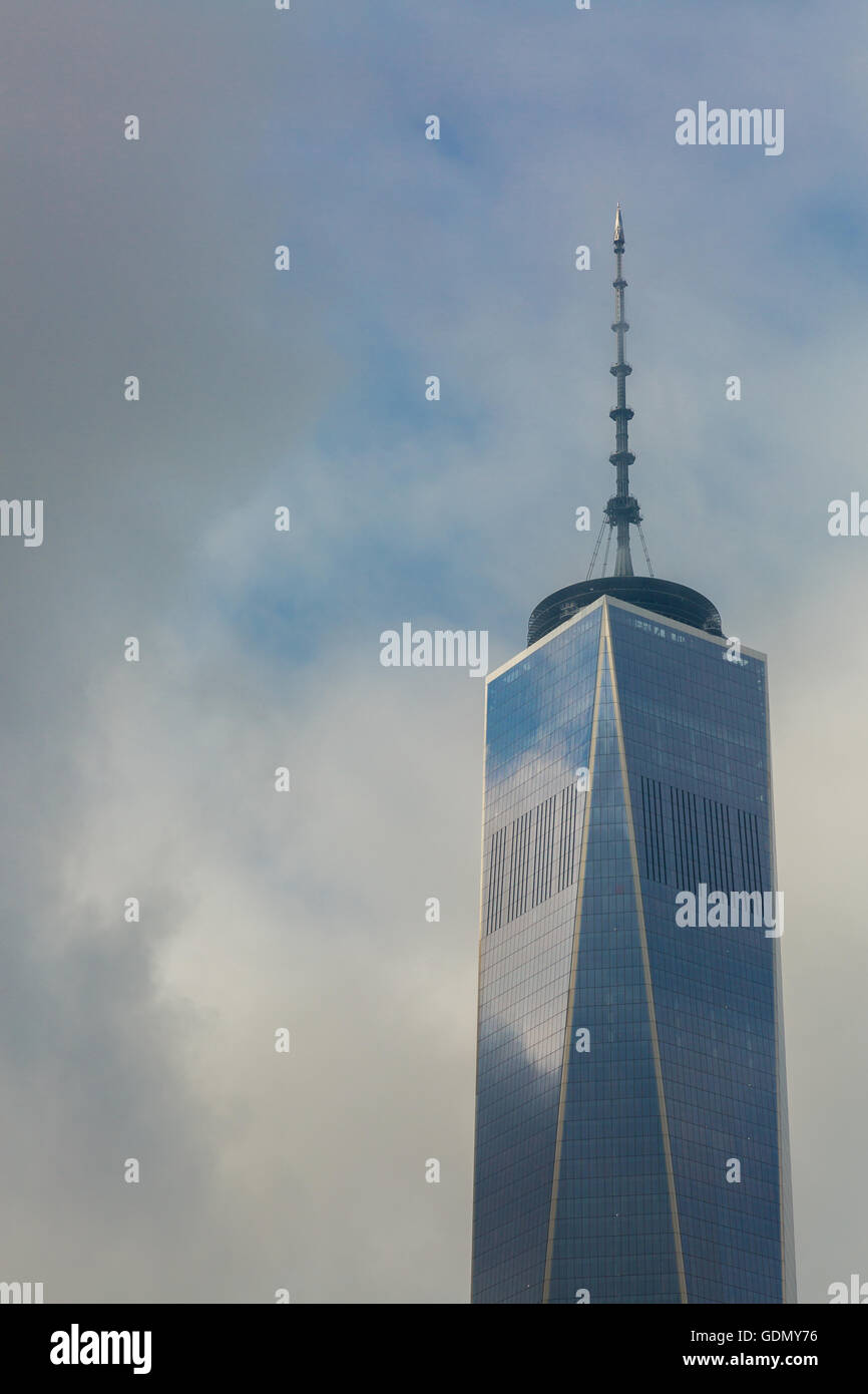 Detail der Freedom Tower in lower Manhattan Stockfoto