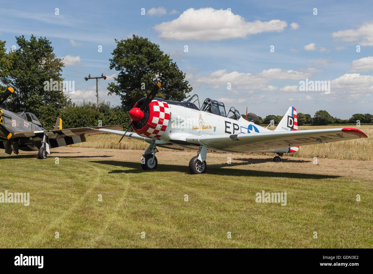 At - 6D Harvard III (T6 Texan) in Hardwick warbirds Stockfoto