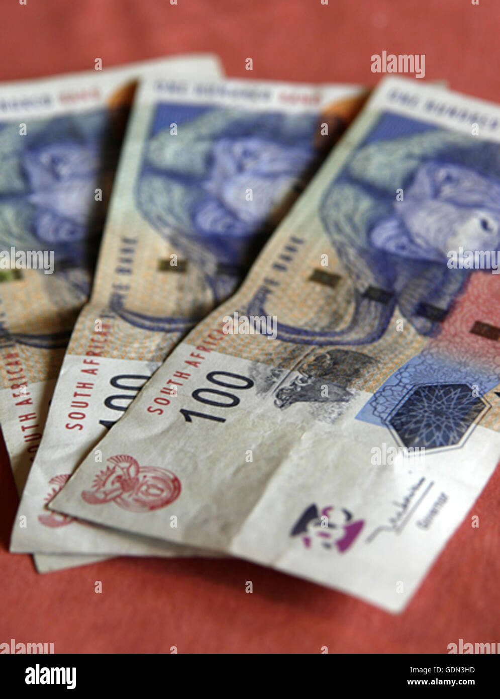 Südafrikanische Währung Rand Stockfoto