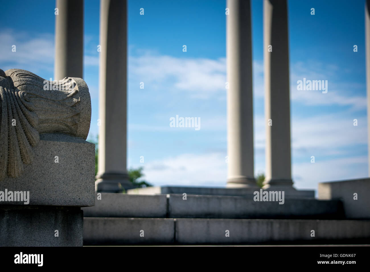 Römische Architektur in Woonsocket Rhode Island Stockfoto