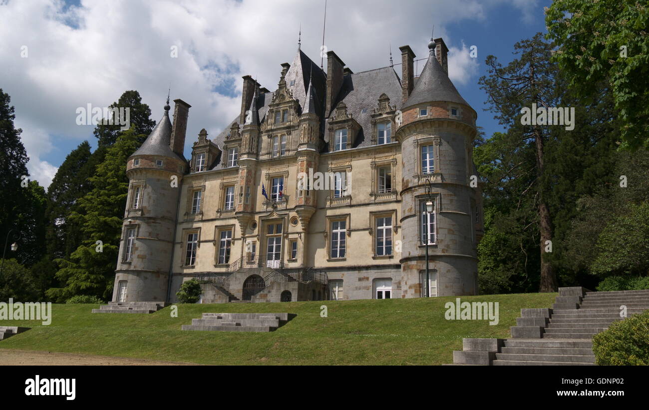 Château De La Roche, Bagnoles de Lorne Normandie Frankreich Europa Stockfoto