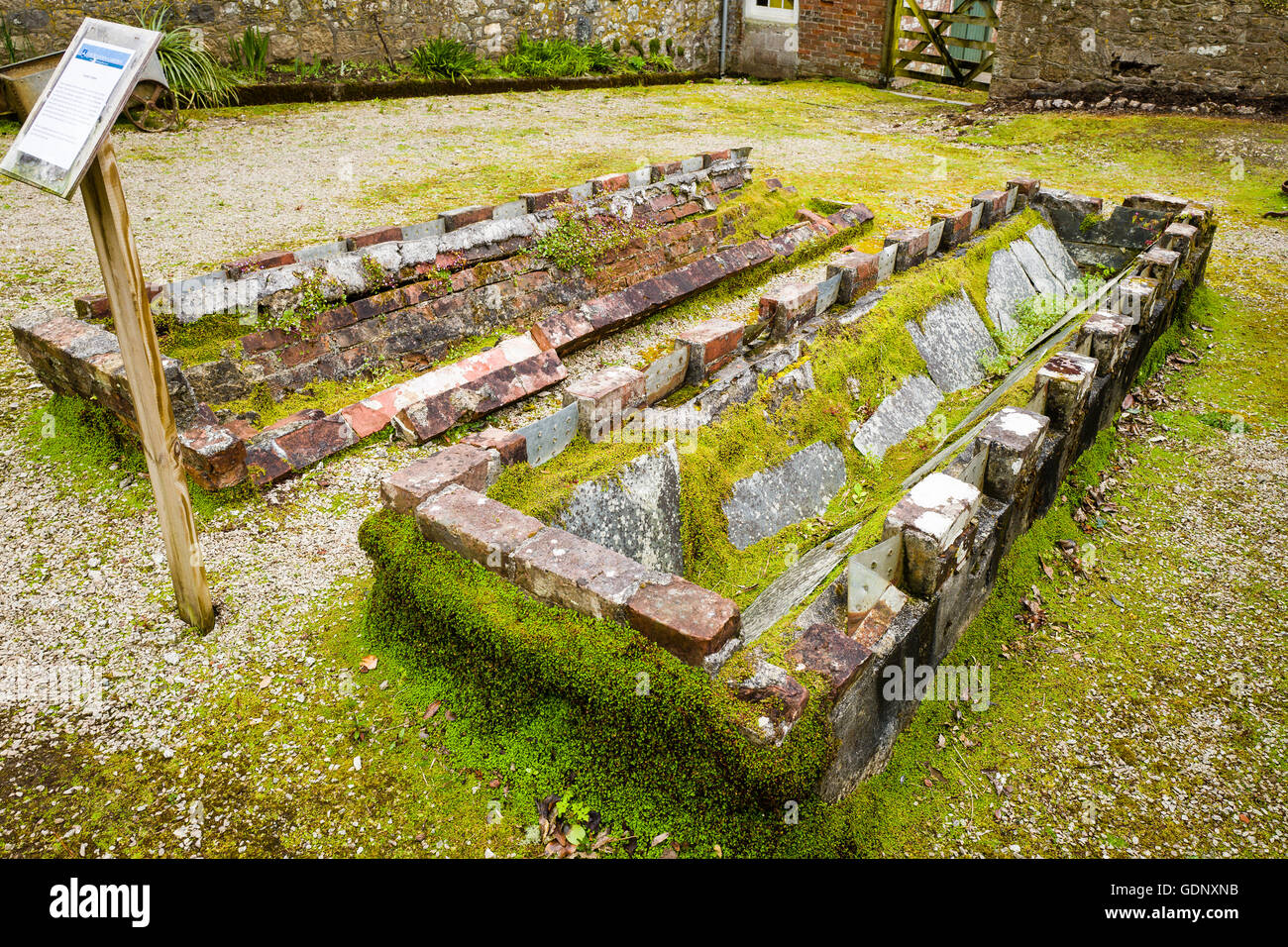 Reste der historischen Weingut in Trewidden Gärten Cornwall UK Stockfoto