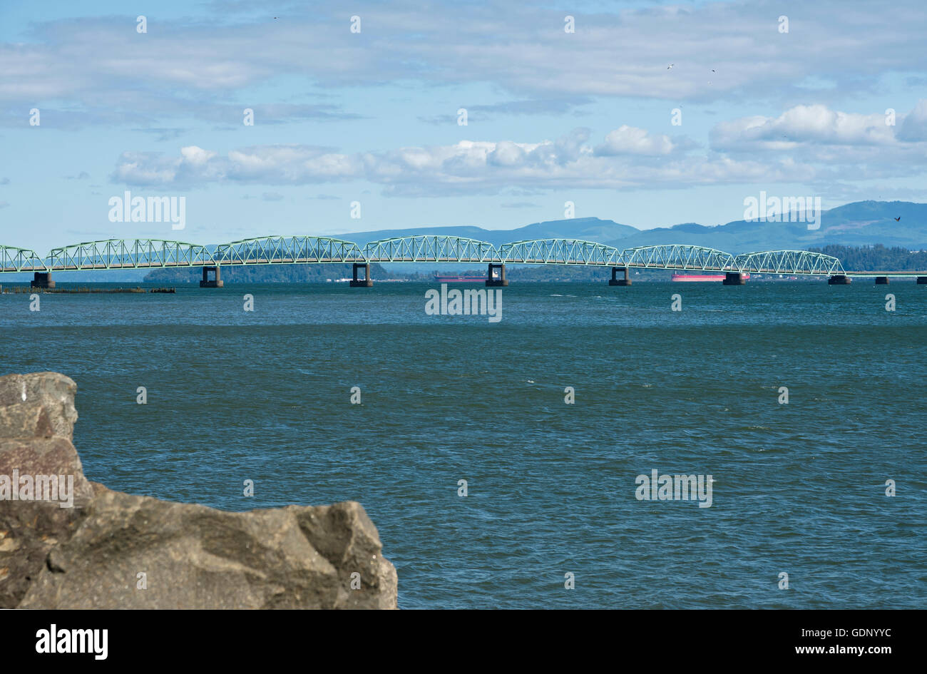 Astoria Megler Brücke über den Columbia River zwischen Oregon und Washington State, USA Stockfoto