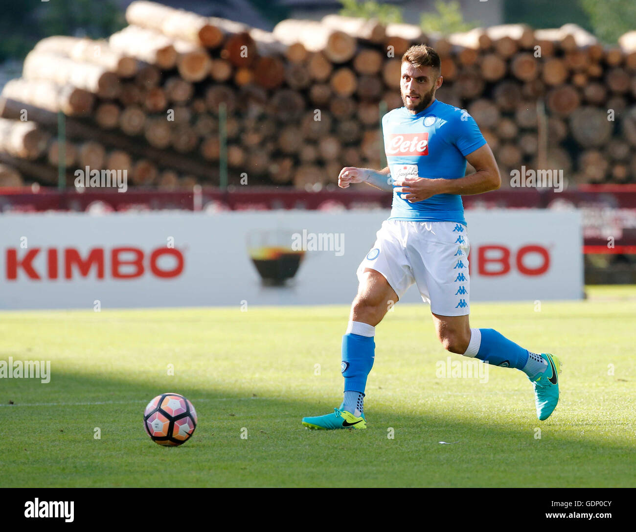 Dimaro Folgarida, Italien. 18. Juli 2016. David Lopez während Vorsaison freundlich Fußball-match zwischen SSC Napoli und Ananue in Dimaro Stadion in der Nähe von Trient. © Ciro De Luca/Pacific Press/Alamy Live-Nachrichten Stockfoto