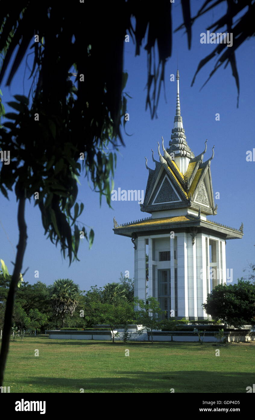 das Museum für die Killing Fields der Khmer rouge außerhalb der Stadt Phnom Penh in Kambodscha in Südostasien. Stockfoto