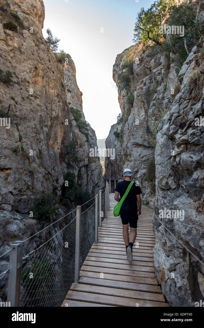 Der Caminito del Rey in Südspanien. Stockfoto