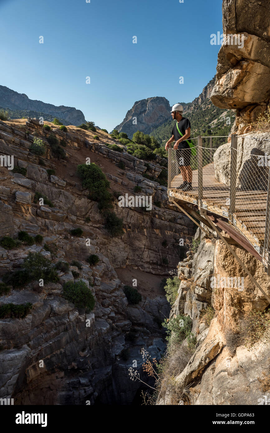 Der Caminito del Rey in Südspanien. Stockfoto