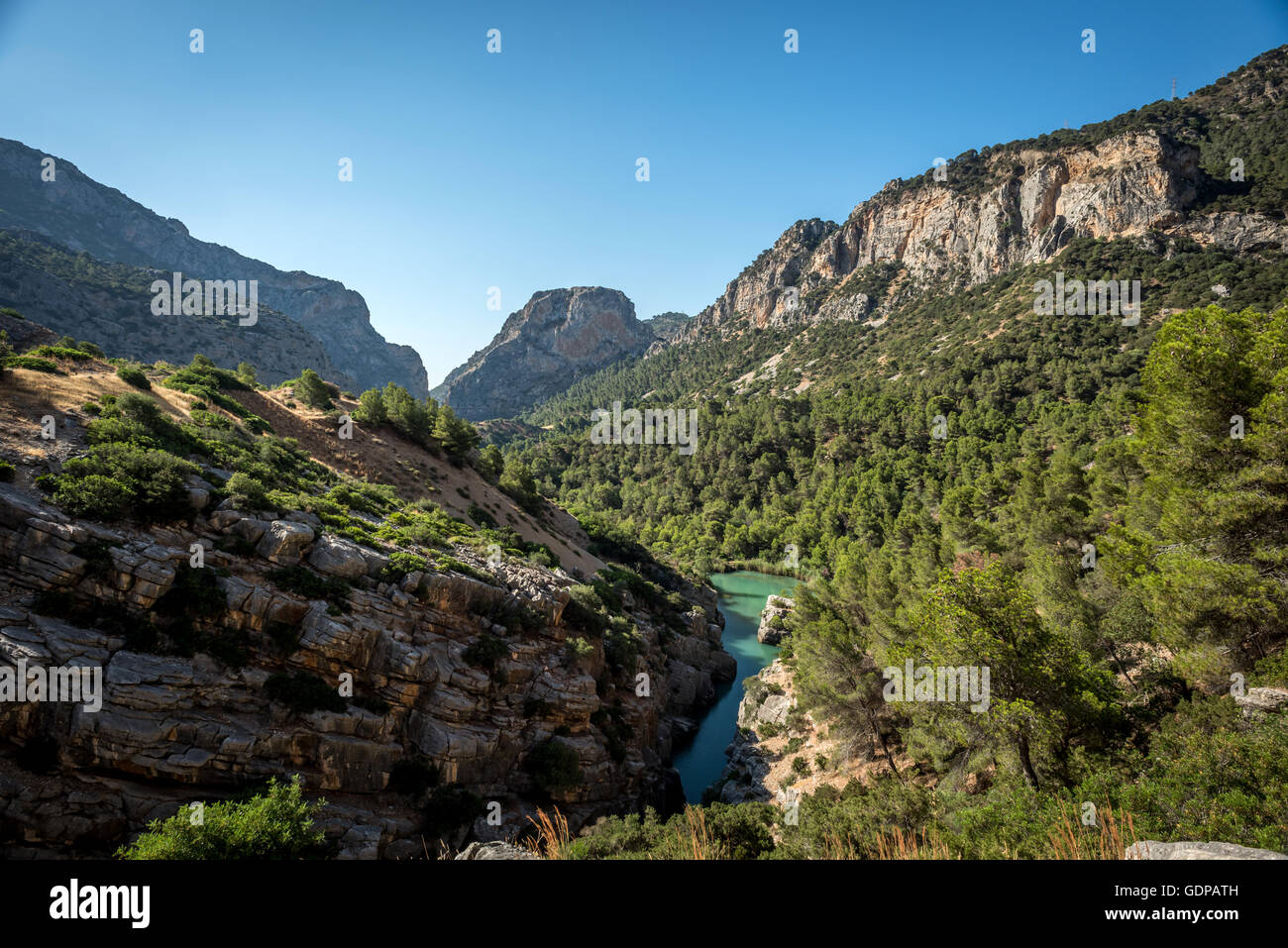 Der Caminito del Rey in Südspanien. Stockfoto