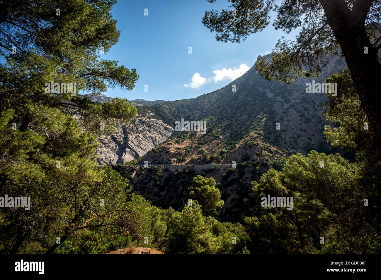 Der Caminito del Rey in Südspanien. Stockfoto