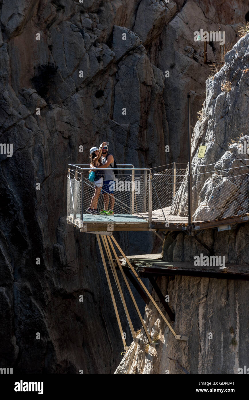 Der Caminito del Rey in Südspanien. Stockfoto