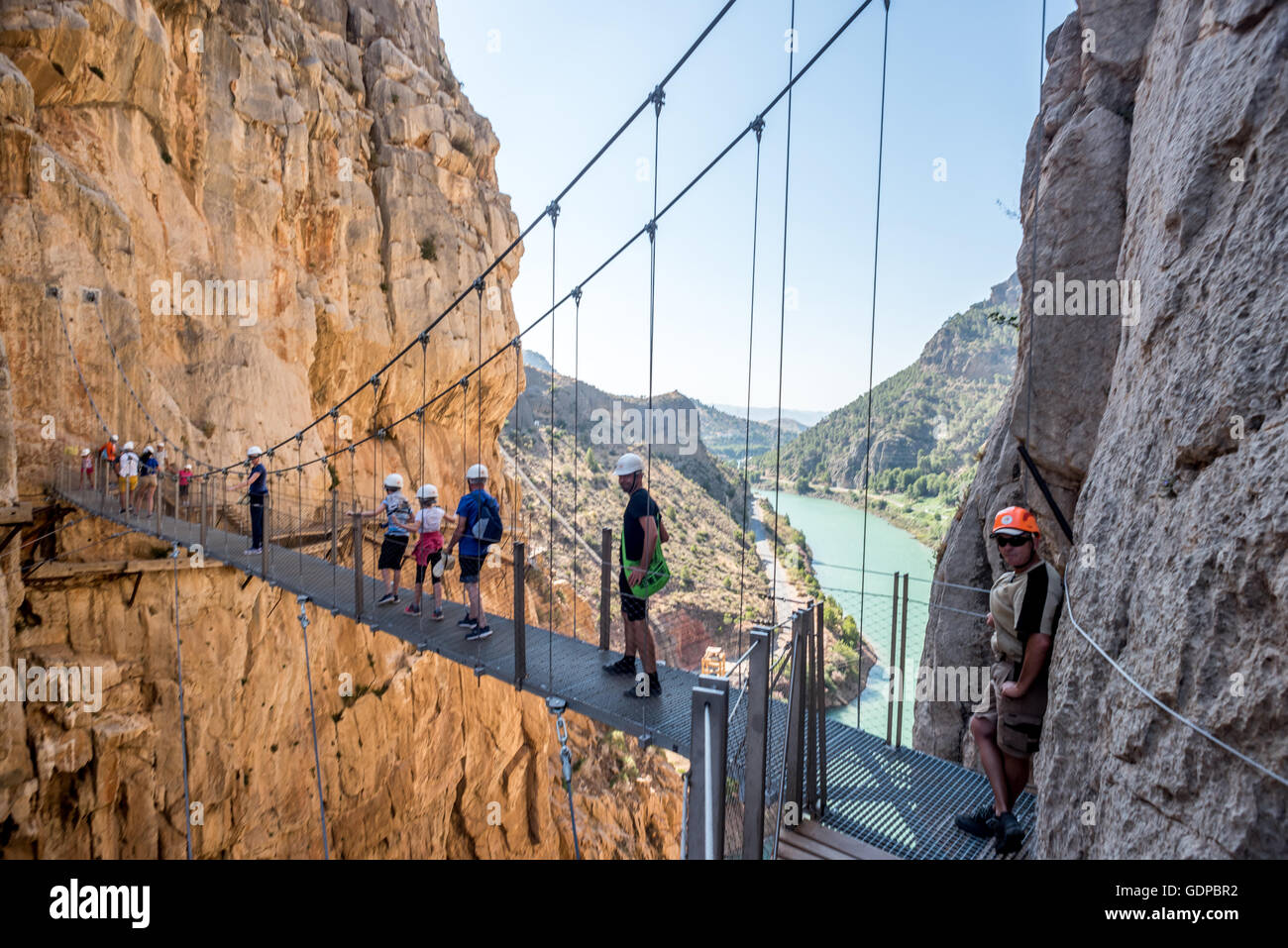 Der Caminito del Rey in Südspanien. Stockfoto