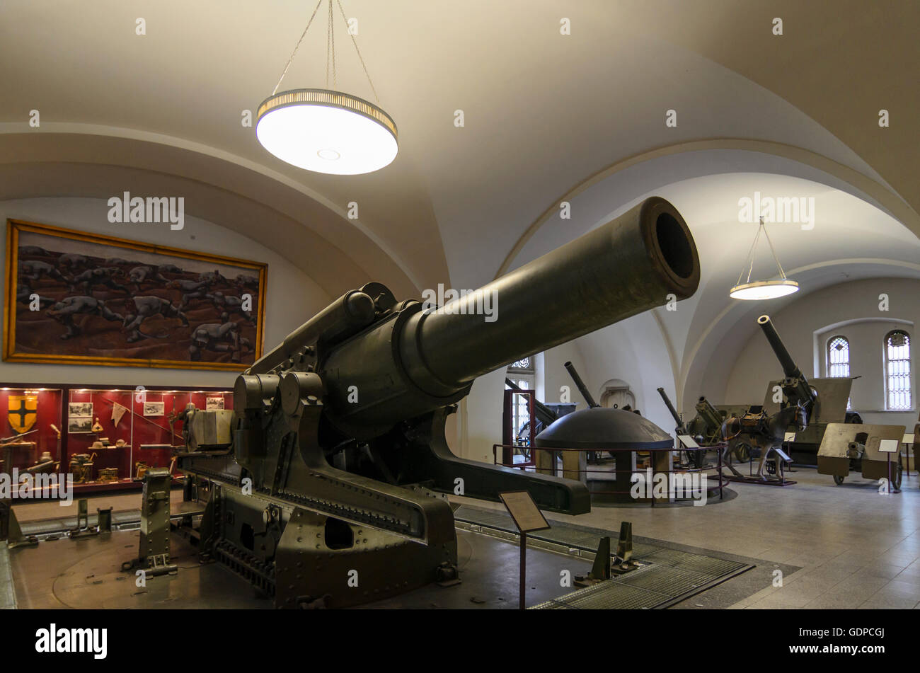 Wien, Wien: Militärmuseum: österreichische 38 cm Haubitze M 1916, Österreich, Wien, 03. Stockfoto