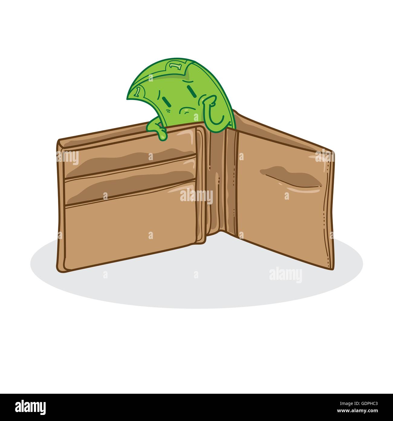 Einsame Geld Stock Vektor