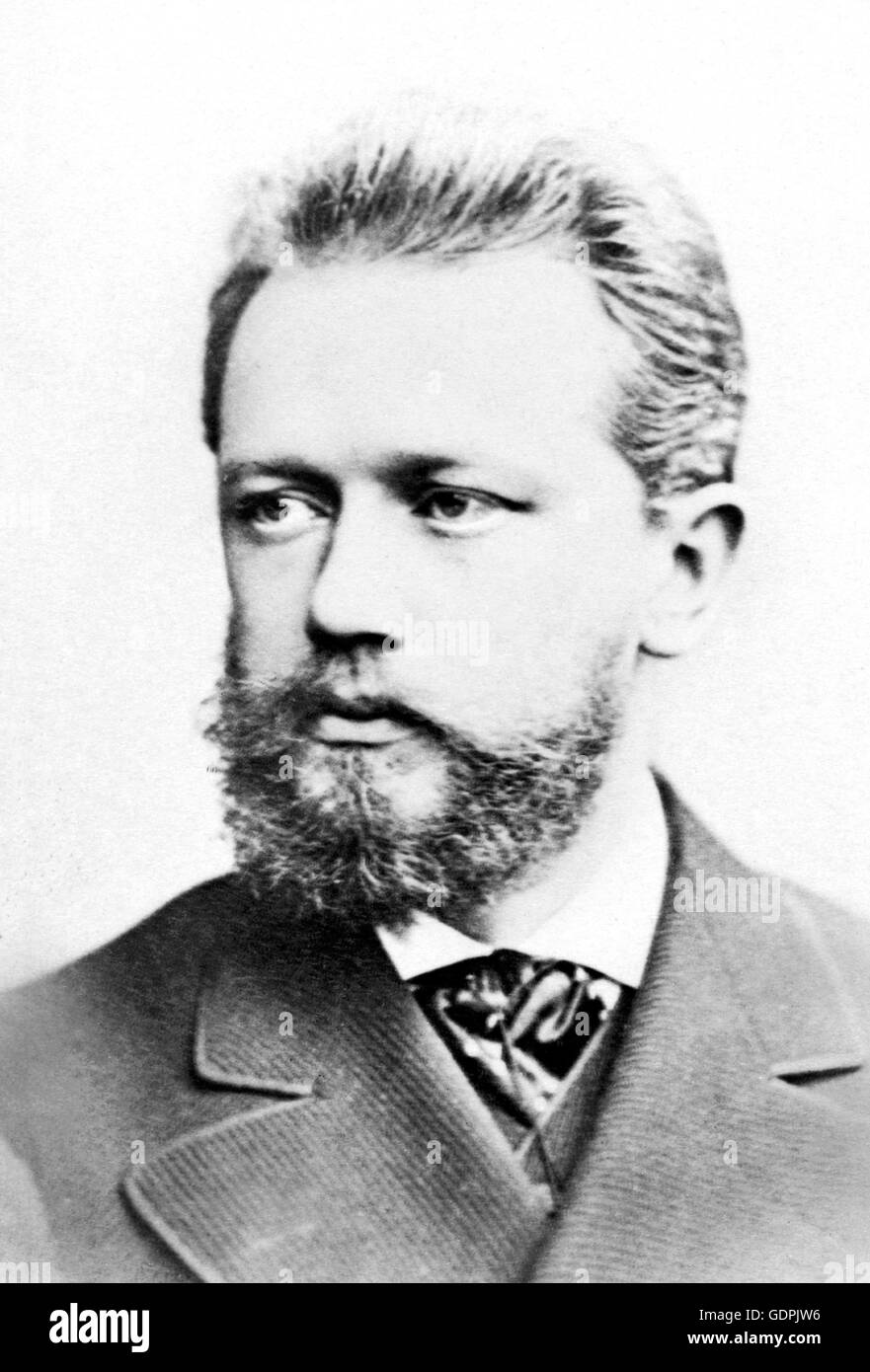 Tschaikowsky. Porträt des russischen Komponisten Pyotr Ilyich Tchaikovsky (1840-1893). Foto von Vezenberg & Co, c.1880. Stockfoto