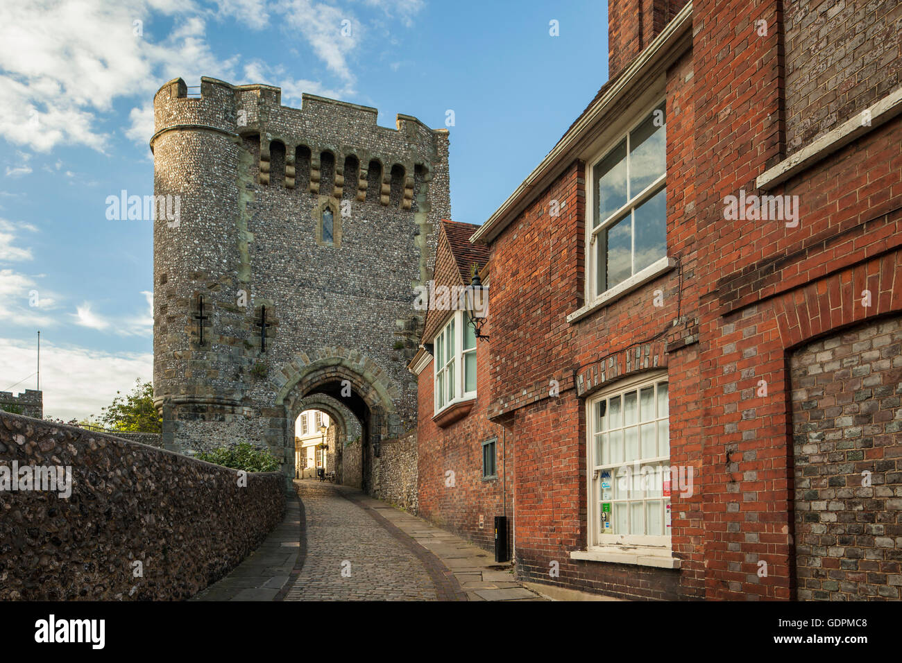 Burgtor Lewes, England. Stockfoto