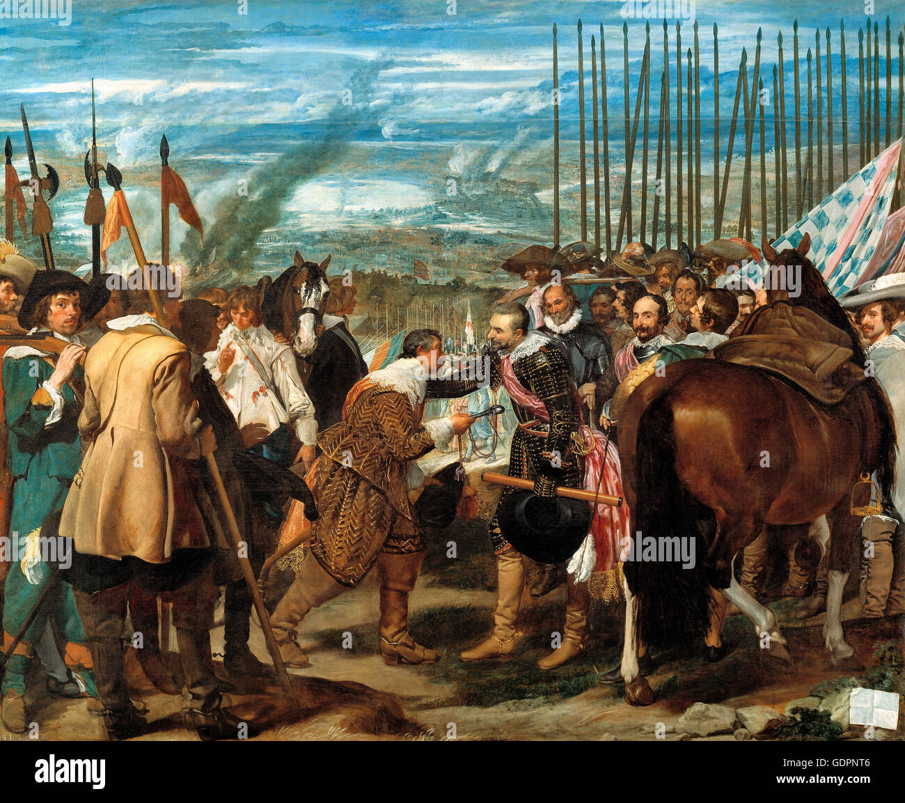 Die Übergabe von Breda oder "Lanzen" Diego Velázquez 1635 Stockfoto