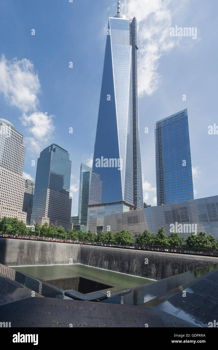 Freedom Tower 911 Memorial New York City Stockfoto