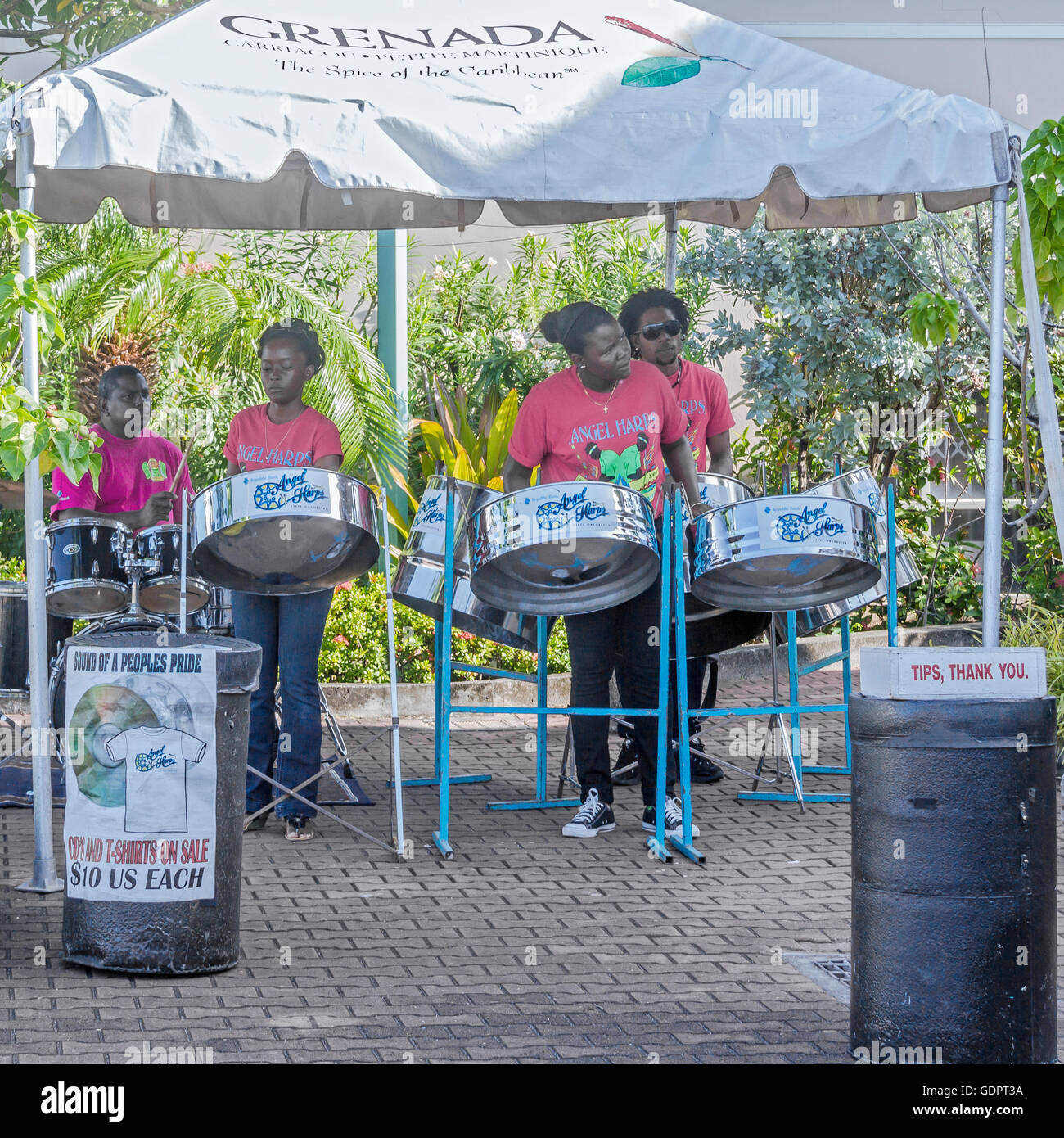 Einladende Gruppe Grenada West Indies Stockfoto