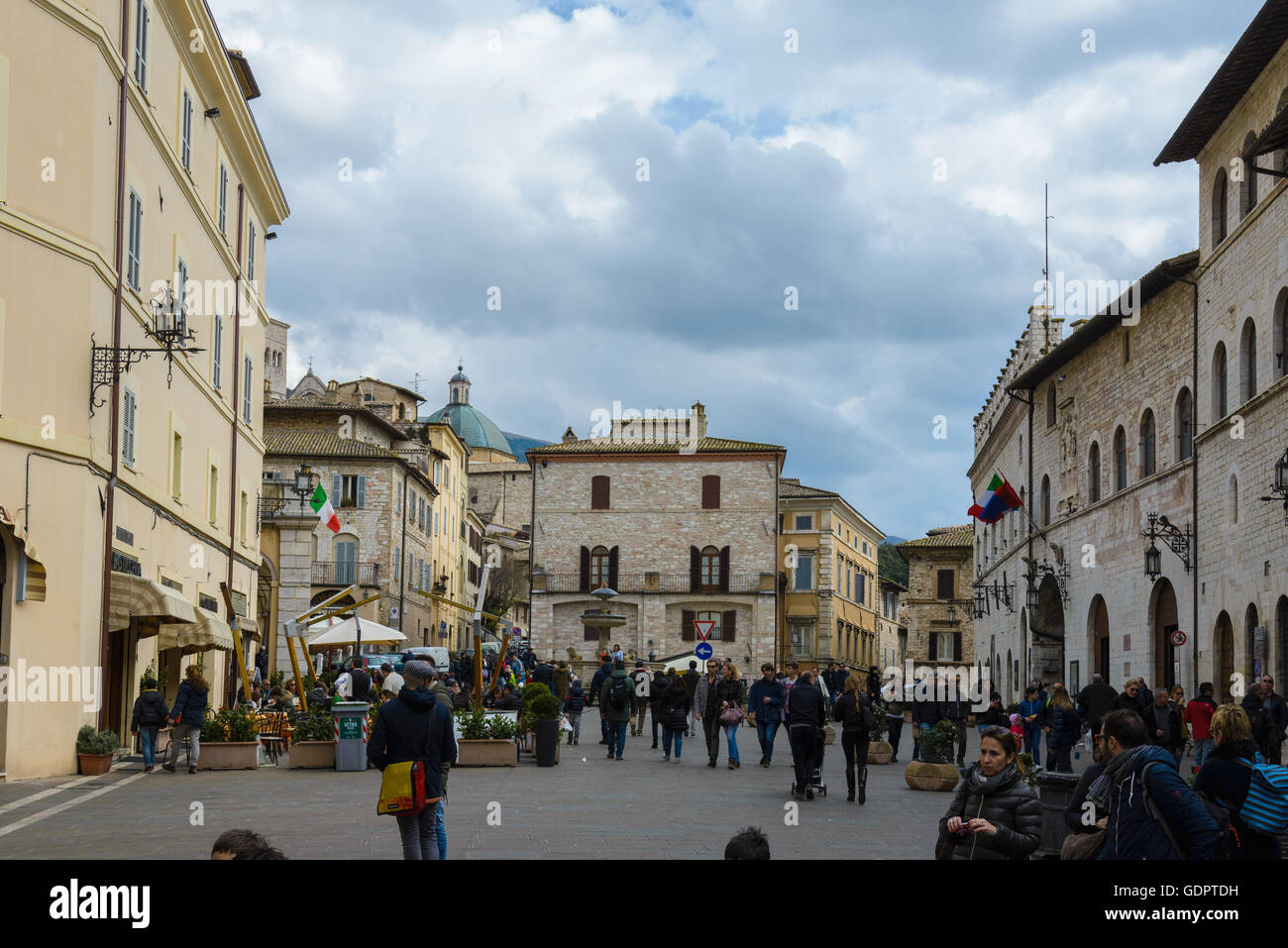 ein Blick auf Assisi in Umbrien, Italien Stockfoto