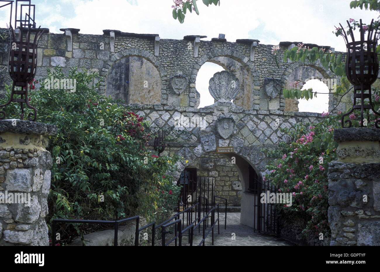 Das koloniale Dorf Altos de Chavon in der Dominikanischen Republik in der Karibik, in Lateinamerika. Stockfoto