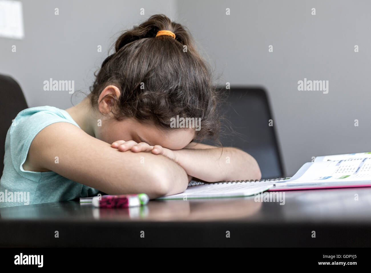 Schwierigkeiten mit dem lernen Stockfoto