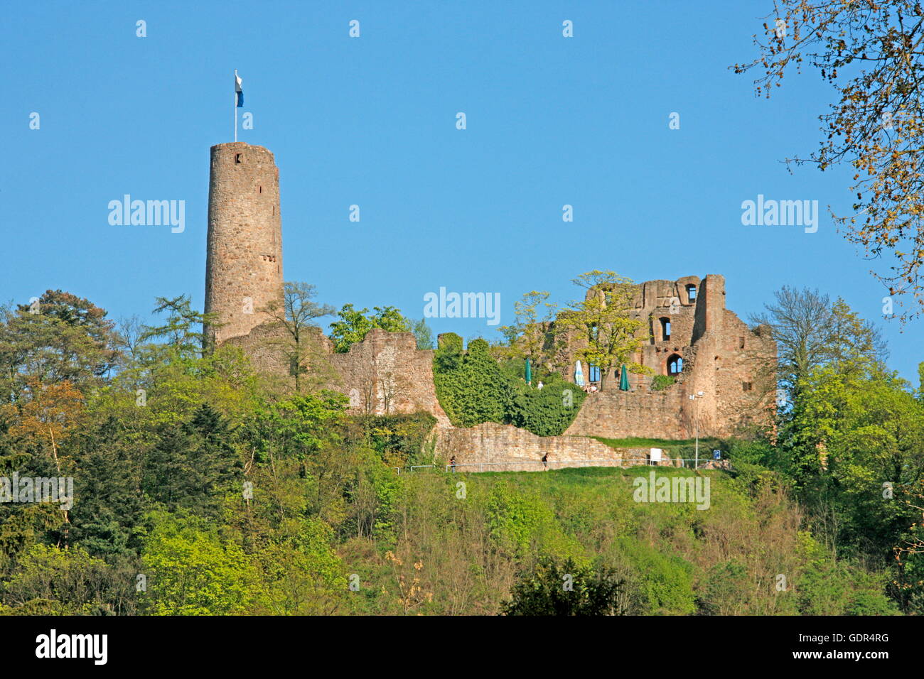 Geographie/Reisen, Deutschland, Weinheim, Windeck Burg, erbaut um 1130, Außenansicht,, Additional-Rights - Clearance-Info - Not-Available Stockfoto
