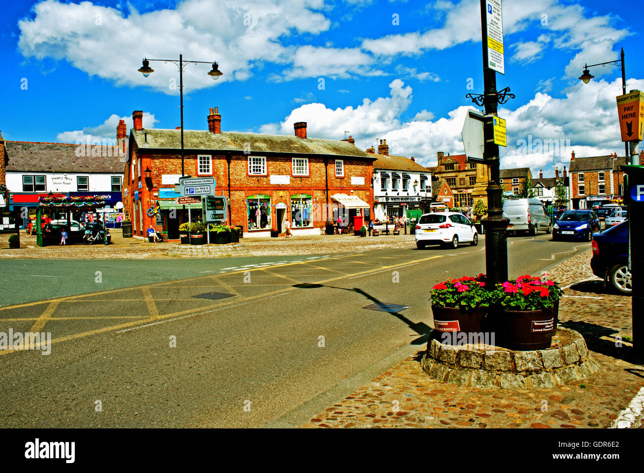 Stadtzentrum, Thirsk, Yorkshire Stockfoto