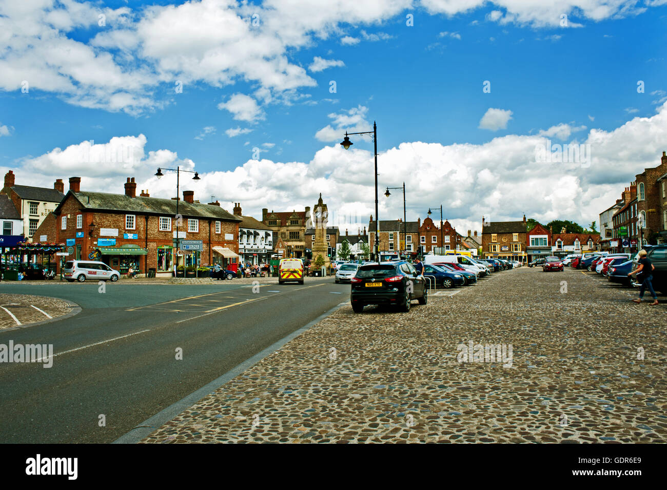 Stadtzentrum Thirsk, Yorkshire Stockfoto