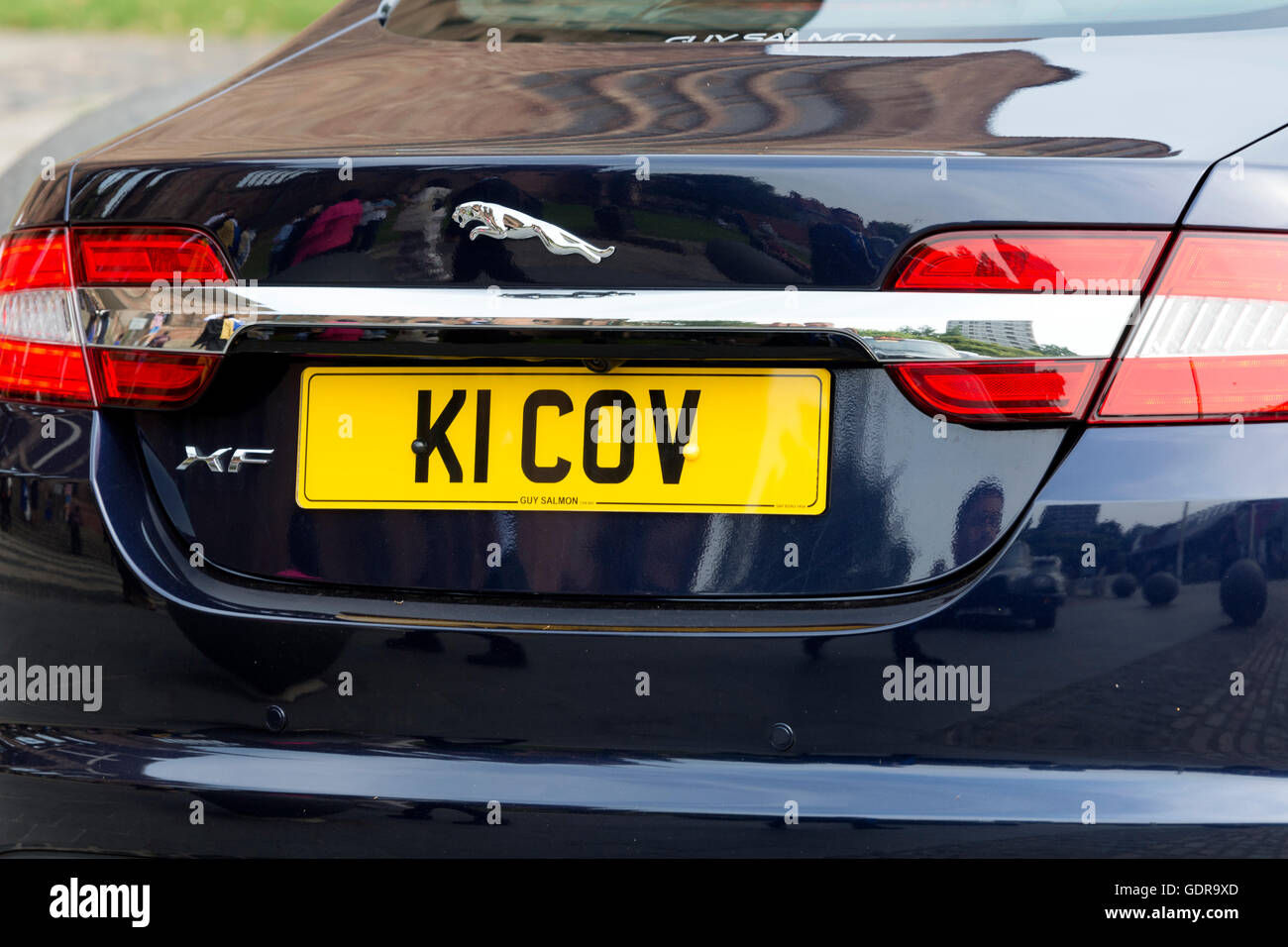 Jaguar XF 3.0 V6 Diesel, Coventry Stadtrat Dienstwagen, Coventry, UK Stockfoto