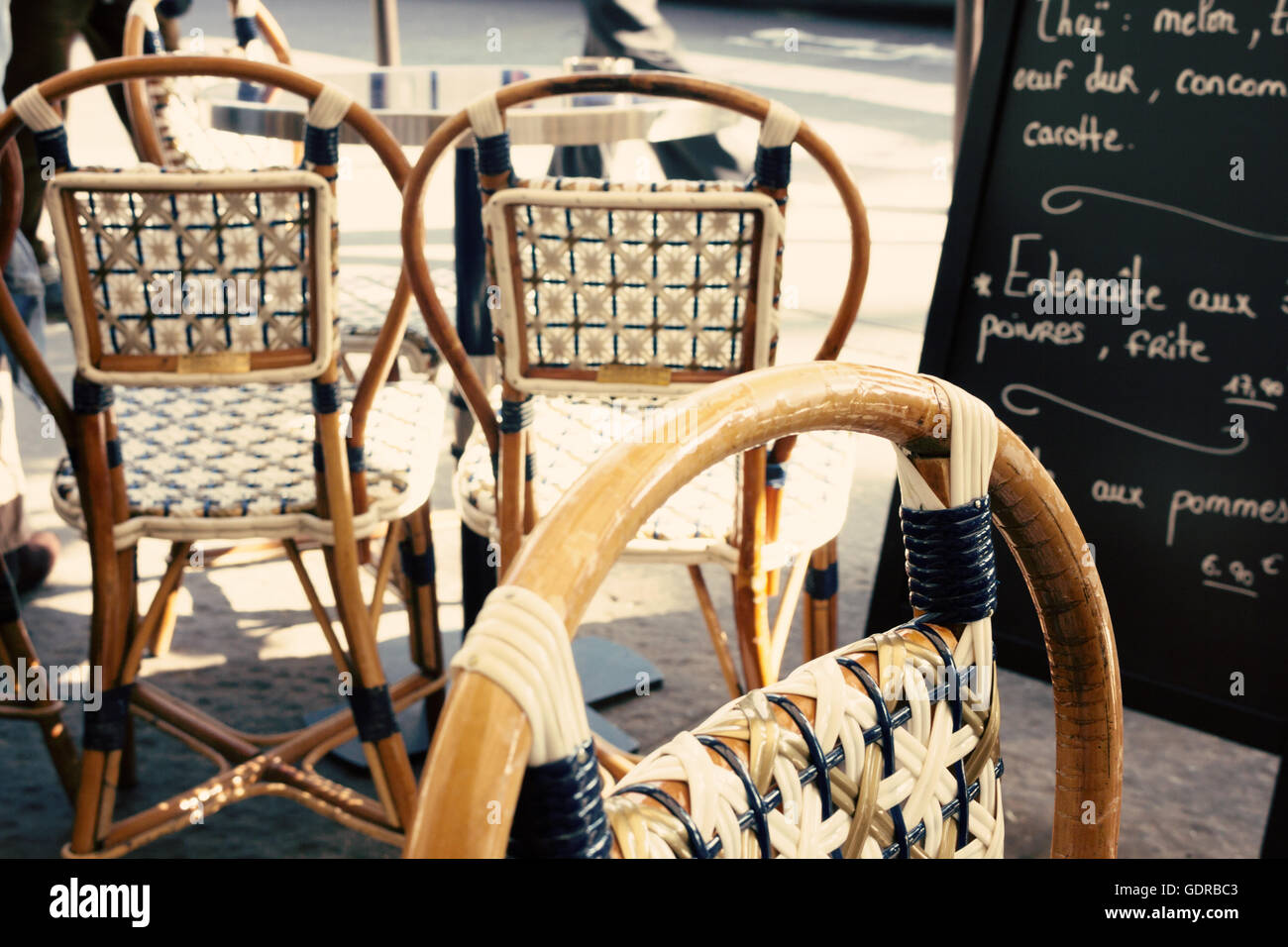 Vintage Paris Cafe Stockfoto