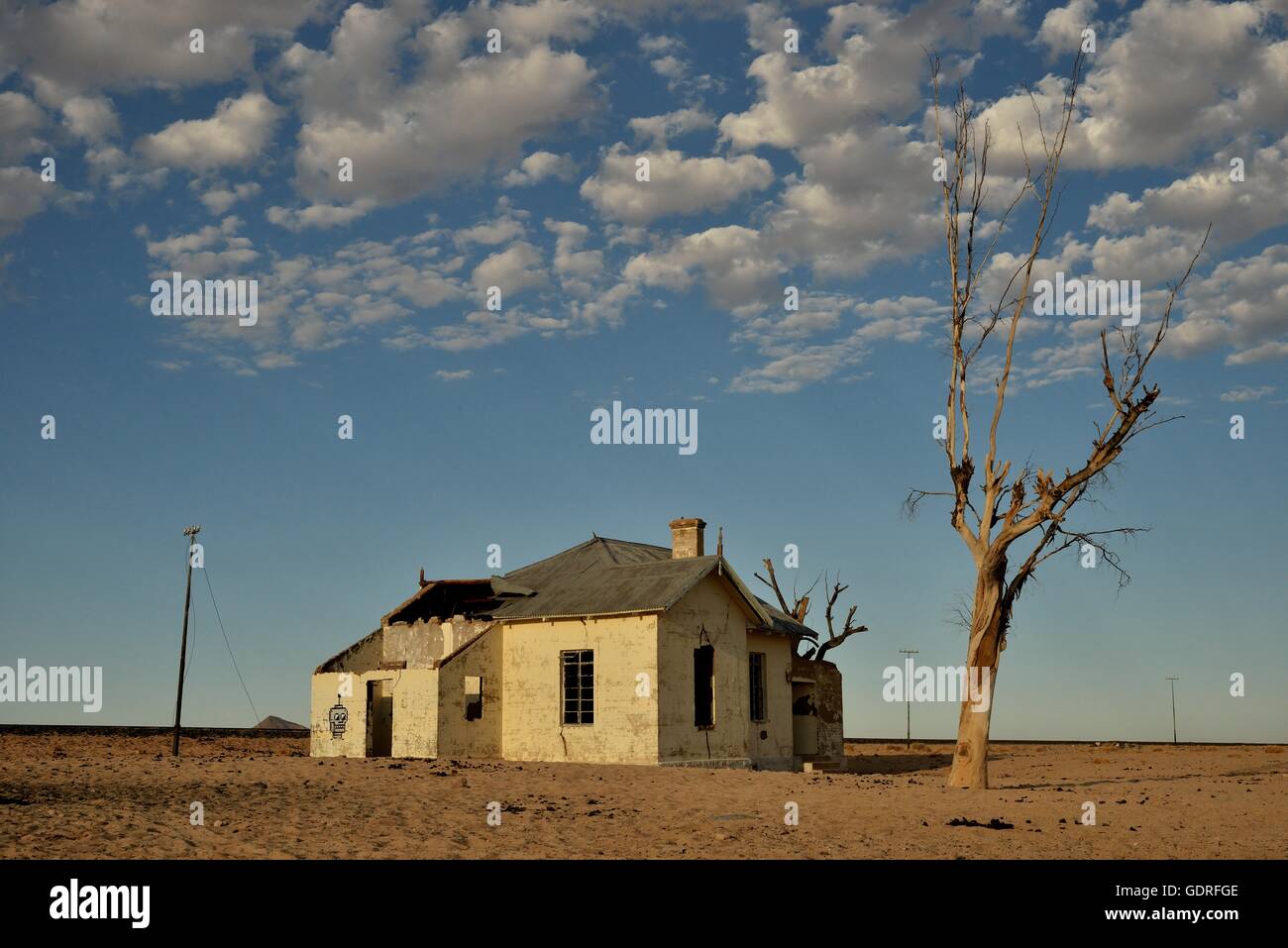 Alte deutsche Bahnhof von Garub, Aus, Karas Region, Namibia Stockfoto