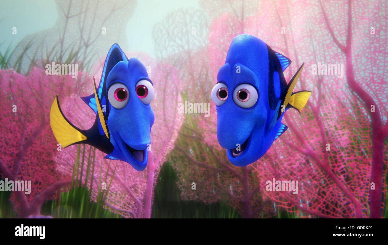 Finding Dory ist ein kommende amerikanische 3D Computer-animierte Comedy-Abenteuer-Film von Pixar Animation Studios produziert und von Walt Disney Pictures veröffentlicht.  Dieses Foto ist nur zu redaktionellen Zwecken und unterliegen dem Copyright von der Filmgesellschaft und/oder der Fotograf von dem Film oder der Firma zugeordnet und kann nur durch Veröffentlichungen im Zusammenhang mit der Förderung der oben genannten Film reproduziert werden. Eine obligatorische Gutschrift auf die Filmgesellschaft ist erforderlich. Der Fotograf sollte auch angerechnet werden, wenn known.be gutgeschrieben, wenn bekannt. Stockfoto