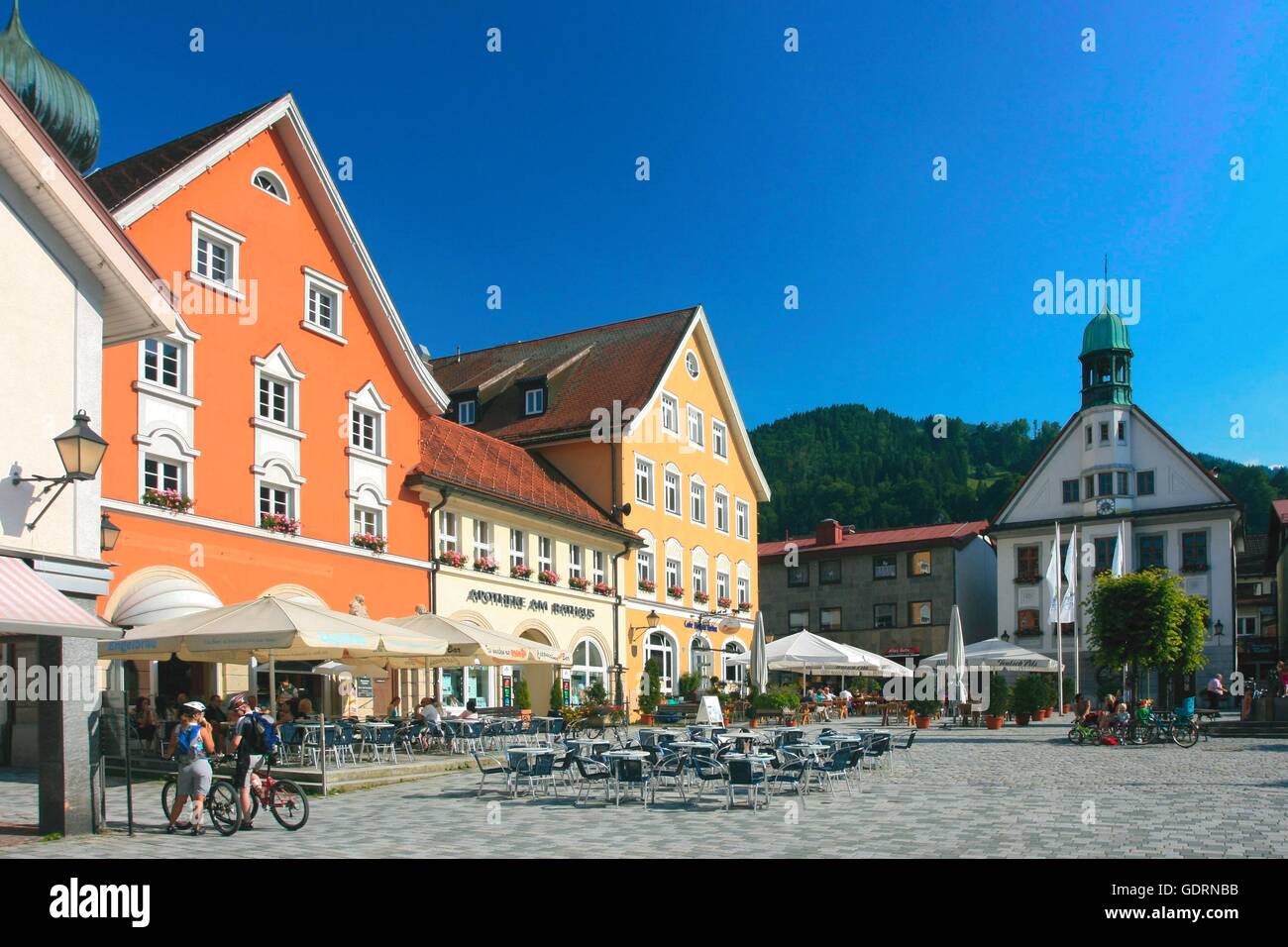 Geographie/Reisen, Deutschland, Bayern, Immenstadt, Marienplatz, altes Rathaus, Additional-Rights - Clearance-Info - Not-Available Stockfoto