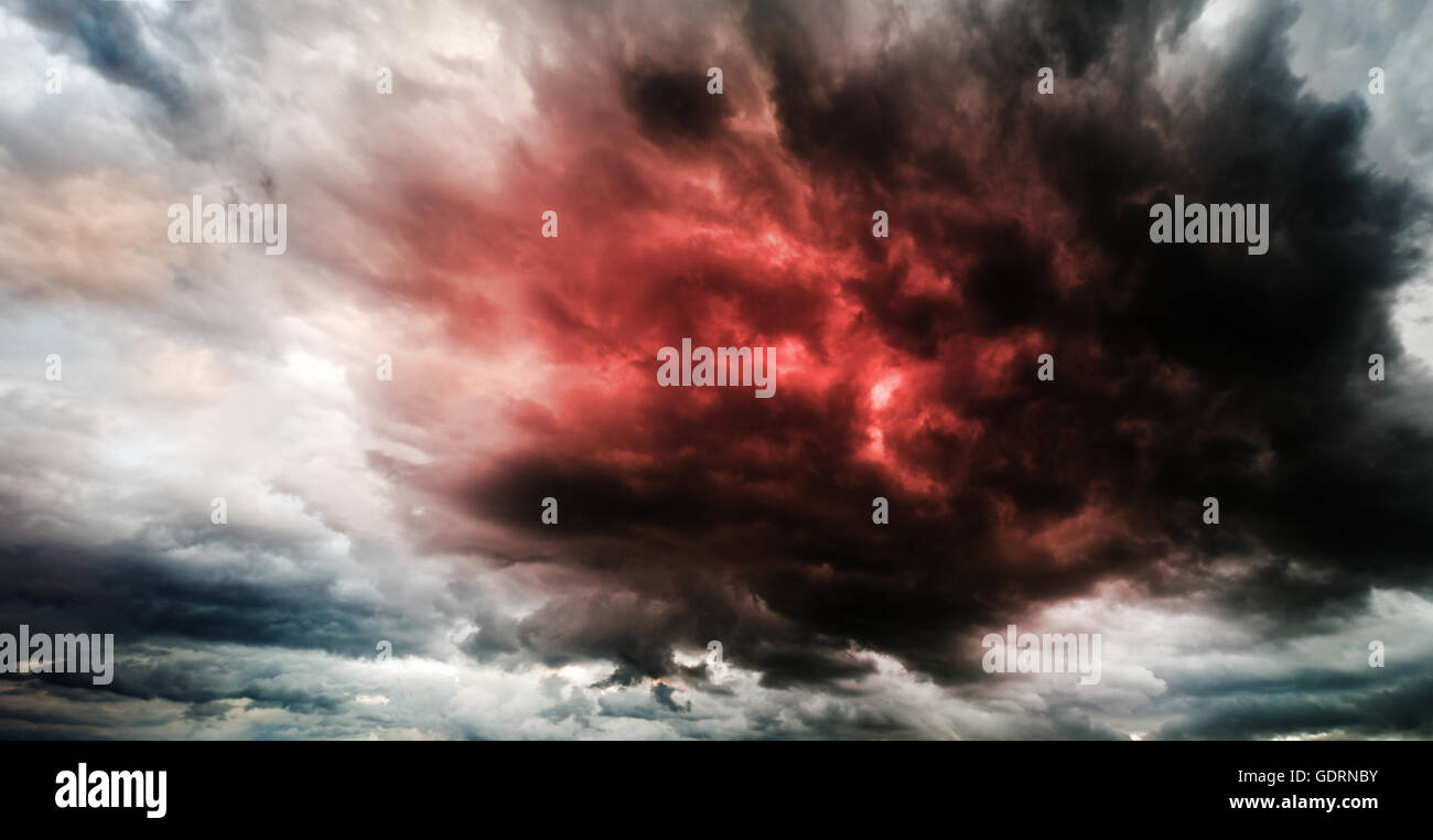 Fantastische Himmel Vorzeichen Apokalypse Stockfoto