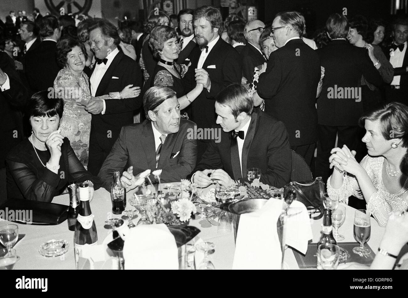 Altbundeskanzler Helmut Schmidt mit Senator Hans Ulrich Klose Stockfoto