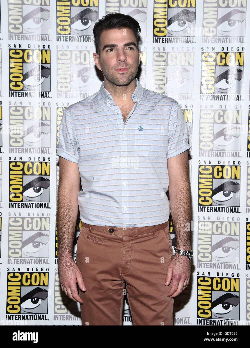 San Diego, Kalifornien, USA. 21. Juli 2016. Zachary Quinto kommt für das Foto-Shooting des Films Open Road '' Snowden'' im Bayfront Hilton Hotel. Bildnachweis: Lisa O'Connor/ZUMA Draht/Alamy Live-Nachrichten Stockfoto