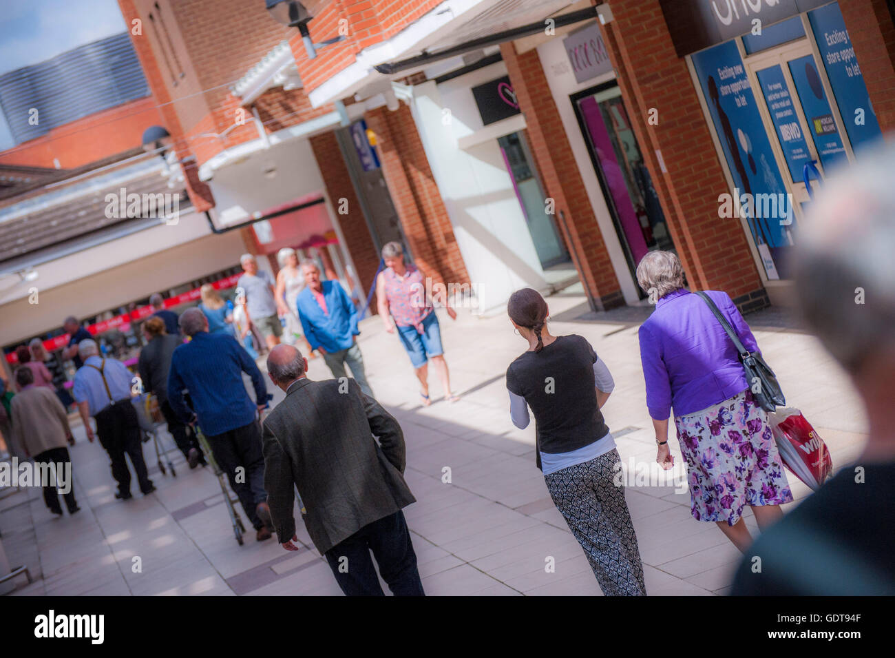 Beaumont Leys Einkaufszentrum. 25 Beaumont Weg, Leicester LE4 1DS. Im Besitz von British Land PLC. Stockfoto