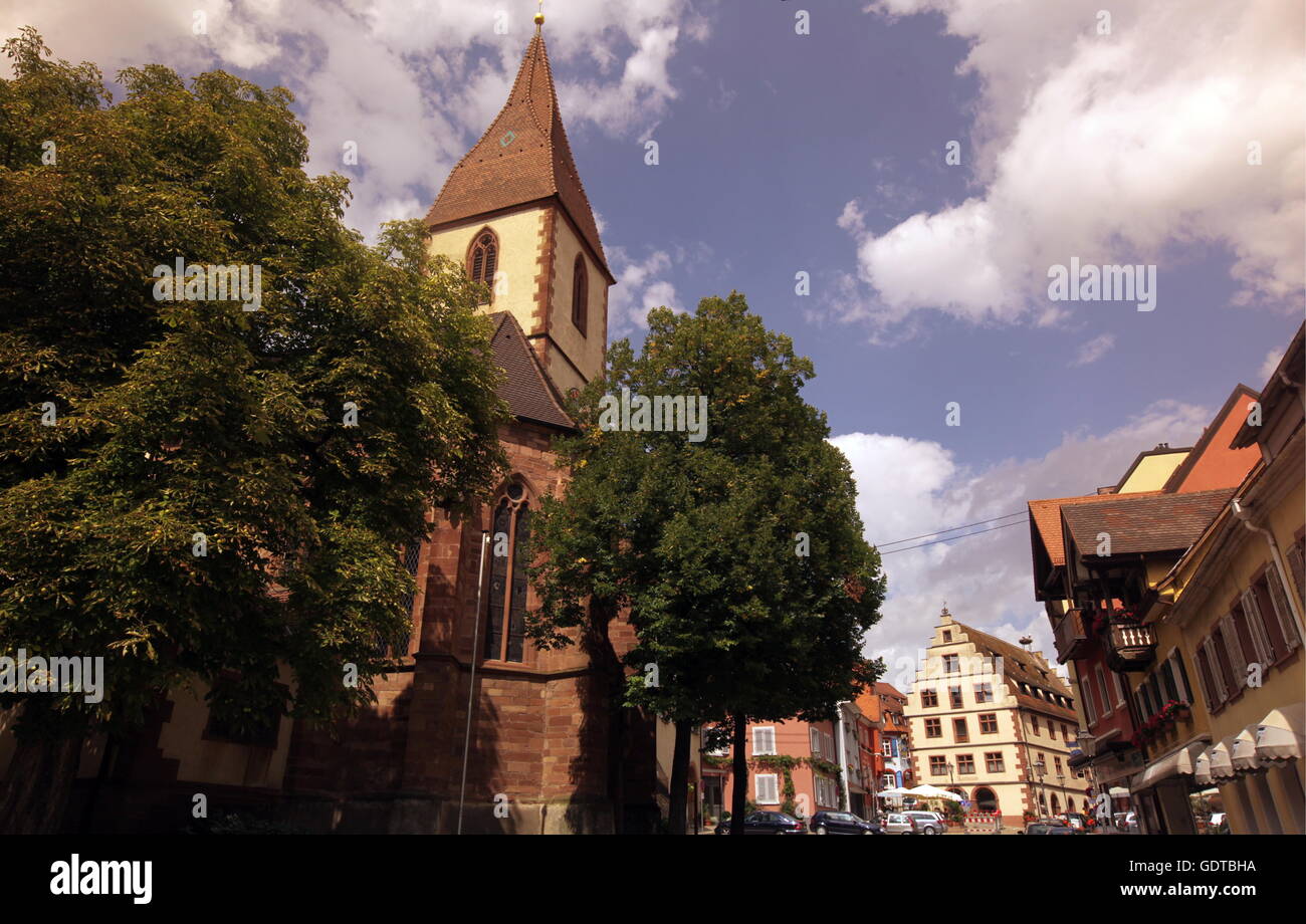 Das Dorf Endingen Im Kaiserstuhl in den Schwarzwald im Süden von Deutschland in Europa. Stockfoto