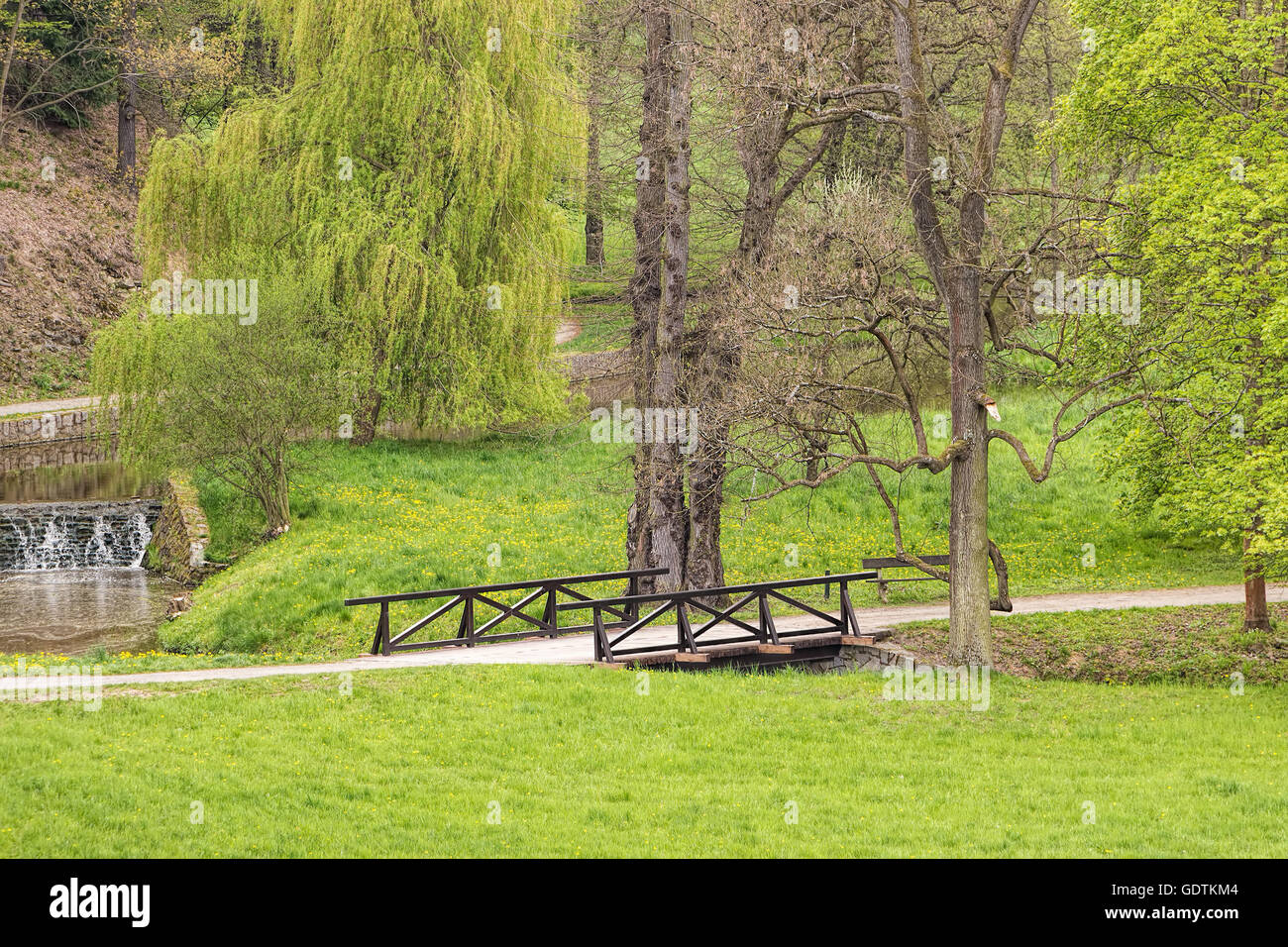 Englischer Landschaftspark oder Garten in Prag, Tschechische Republik Stockfoto
