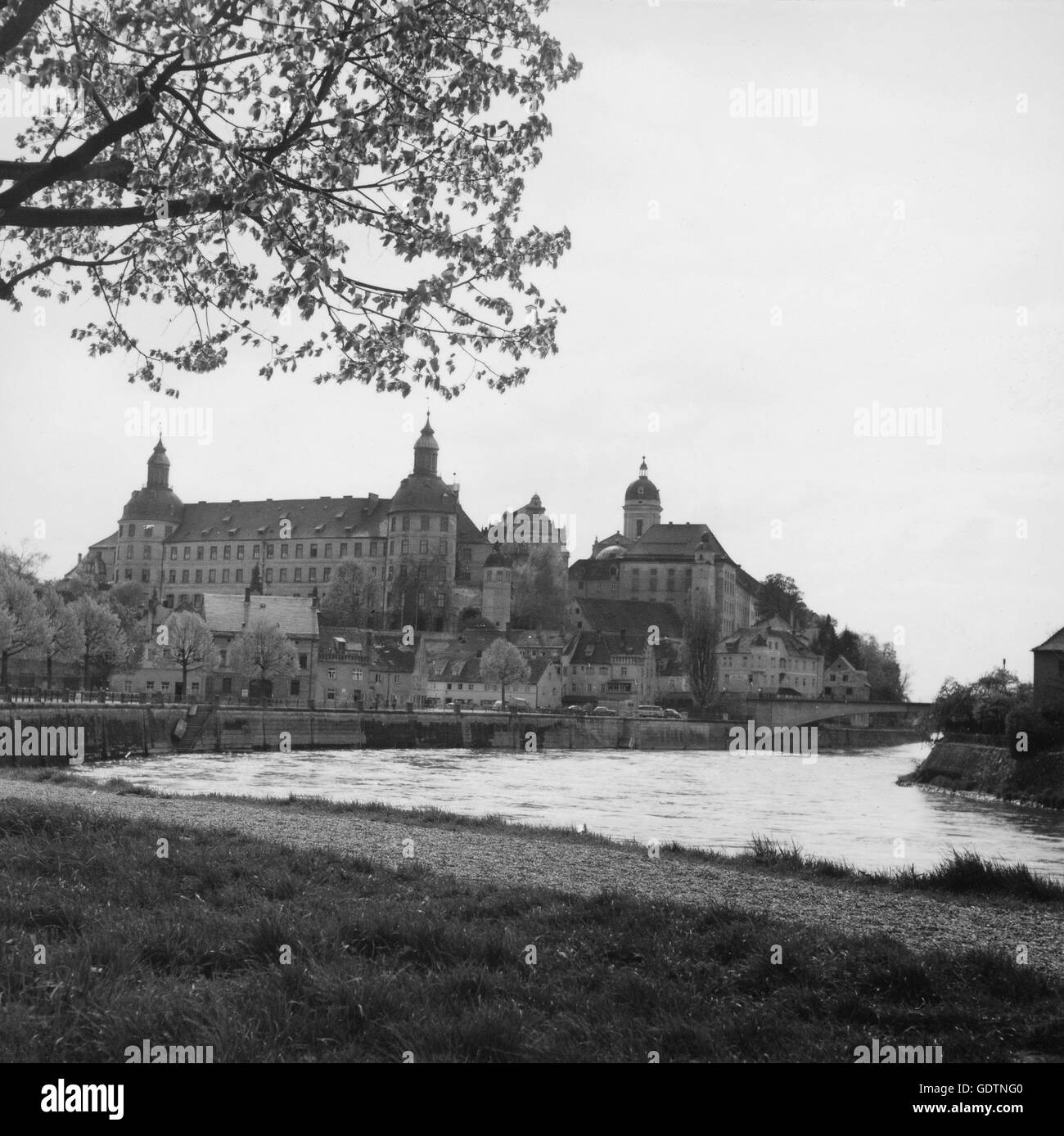 Schloss Neuburg an der Donau, 1950er Jahre Stockfoto