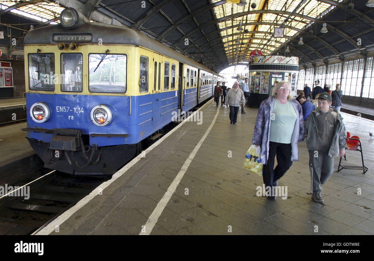 Wroclaw-Hauptbahnhof Stockfoto