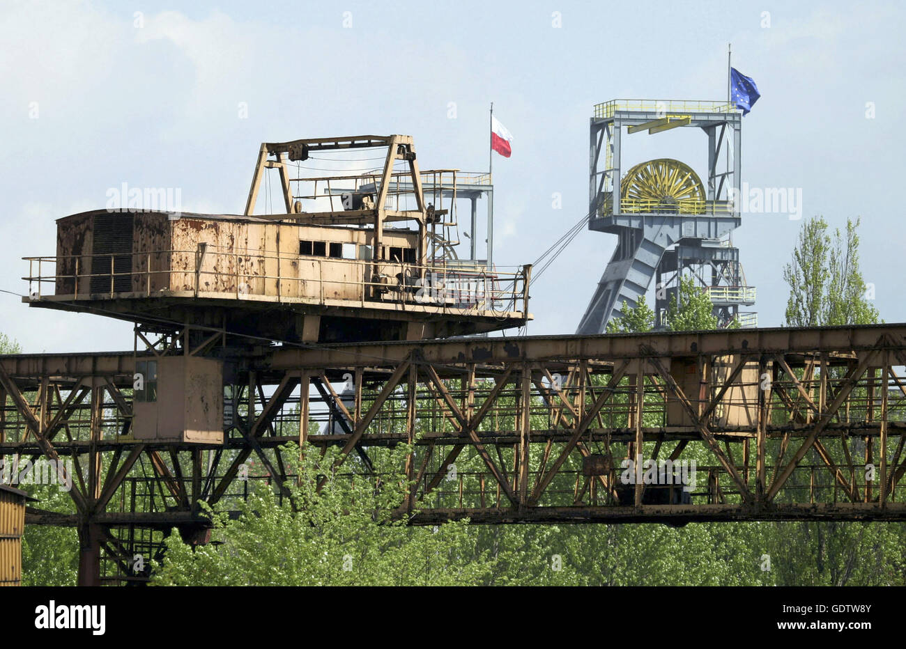 Bergwerk in Bytom Stockfoto