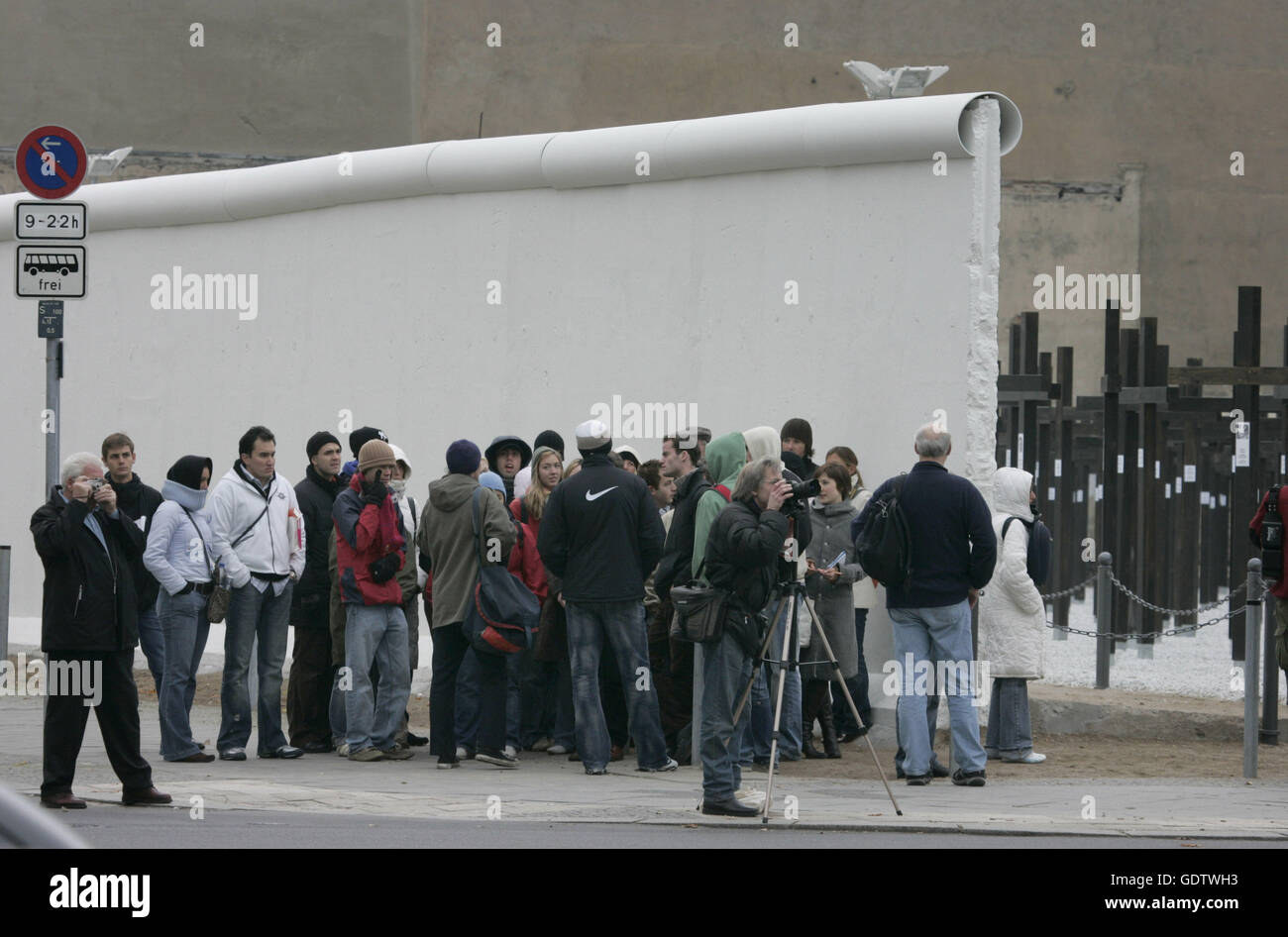 Kreuze Gedenken der Opfer der Berliner Mauer Stockfoto