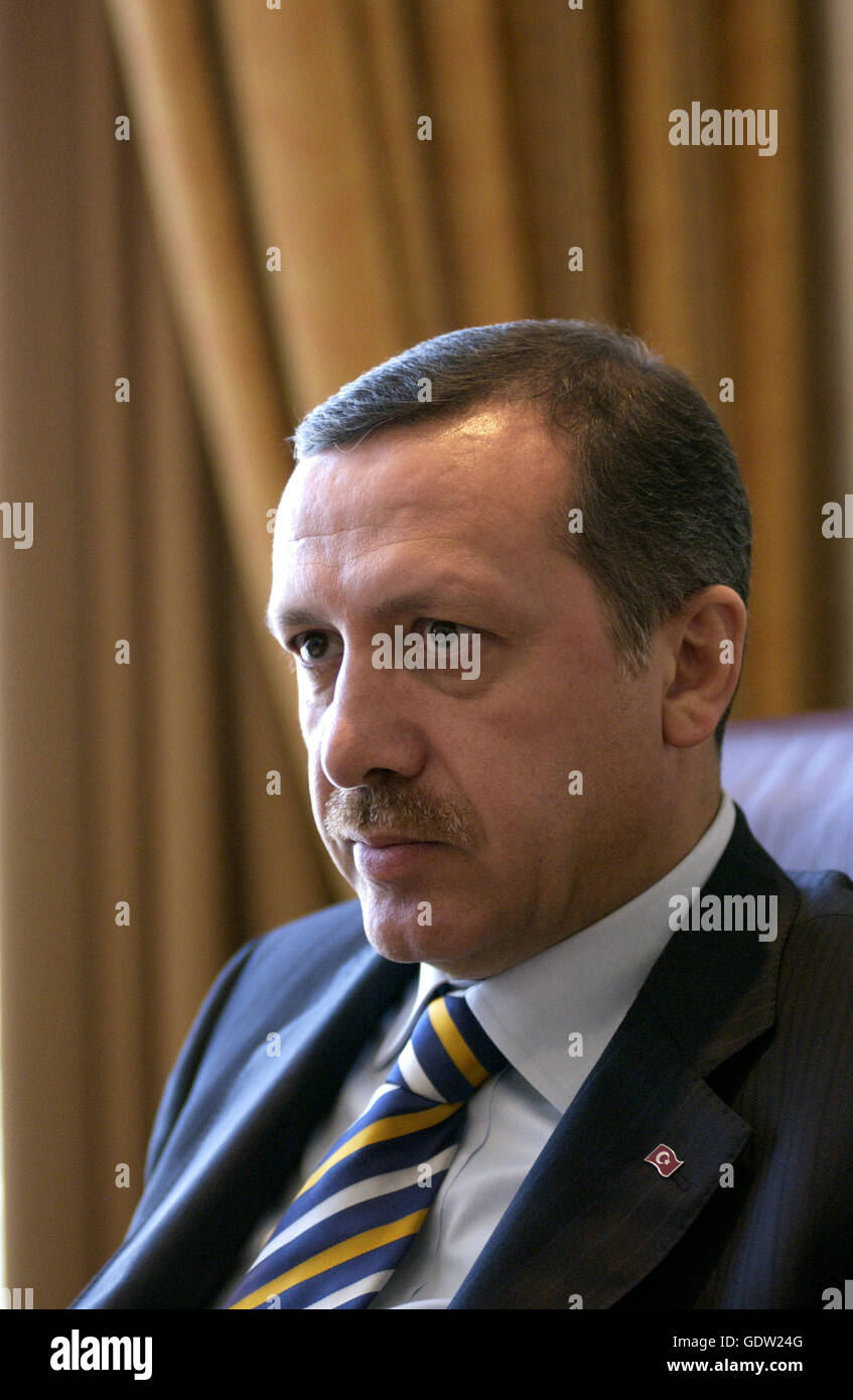 Recep Tayyip Erdogan Stockfoto