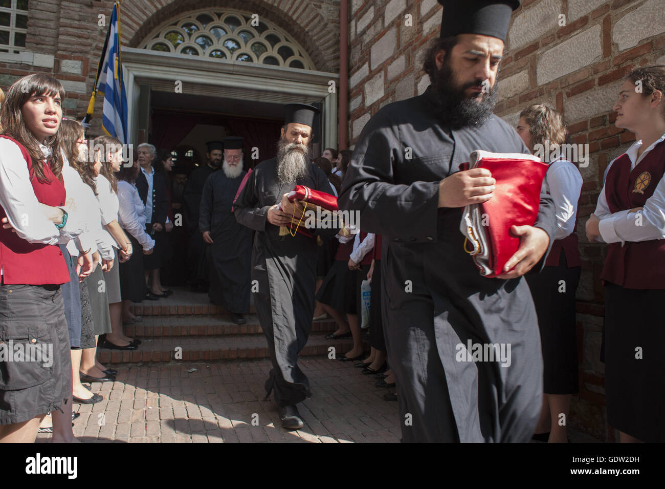 Fassade der Kirche des Heiligen Demetrius (Hagios Demetrios) Stockfoto